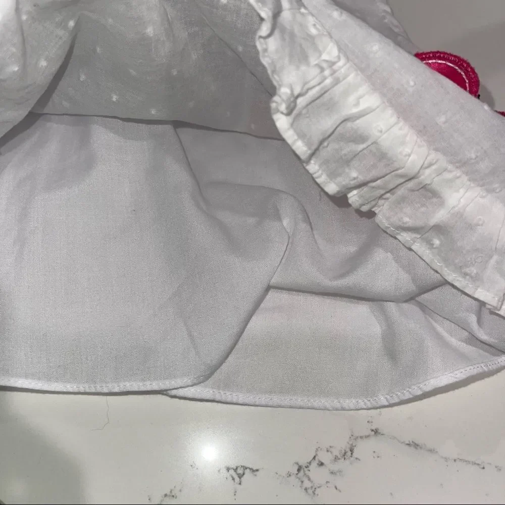 Rare Editions White Dress with Ribbon‎ Butterfly and Bow Details - Size 3-6 mths